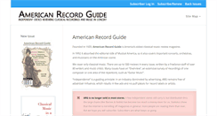 Desktop Screenshot of americanrecordguide.com