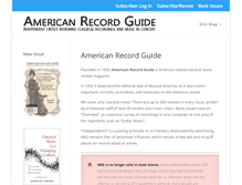 Tablet Screenshot of americanrecordguide.com